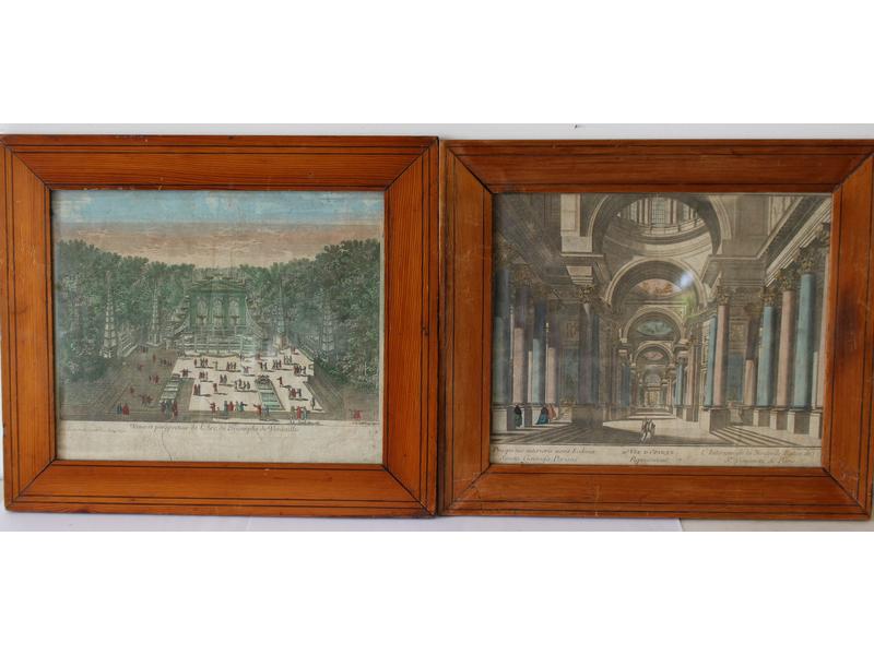 DEUX  VUES D'OPTIQUE en couleurs