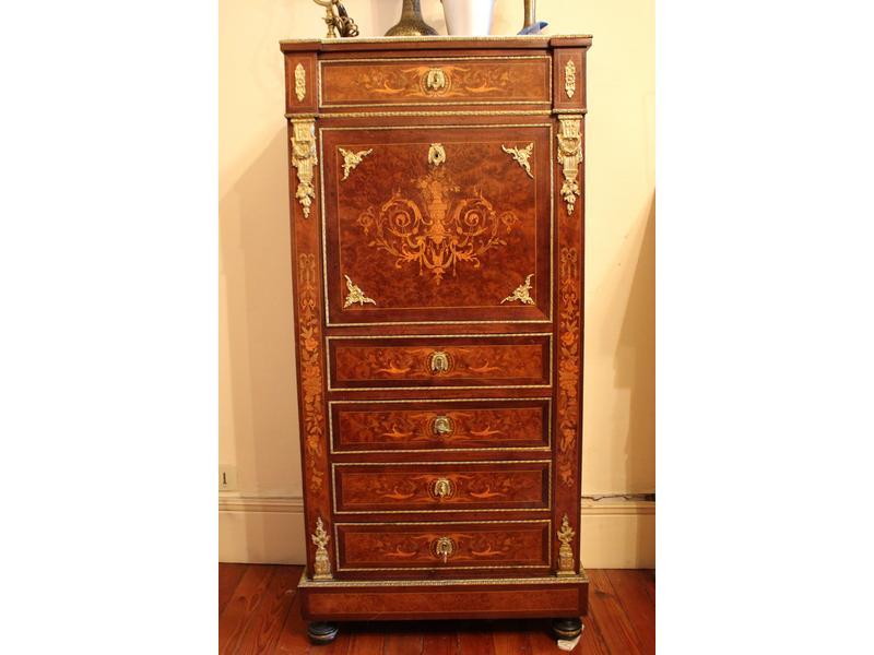 PETIT SECRETAIRE DE DAME en placage d’acajou,...