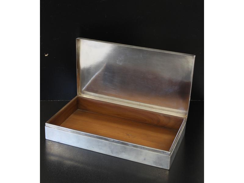 BOÎTE A CIGARETTES en argent (925), intérieur...