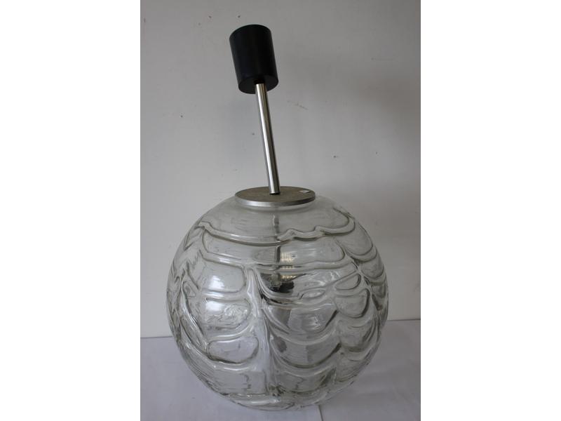 SUSPENSION BOULE en verre moulé à motif de...