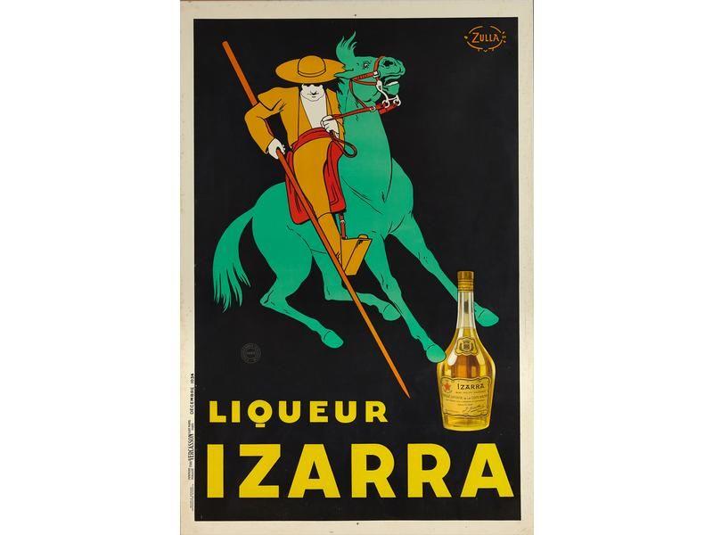 AFFICHE IZARRA, Le Piquador sur fond noir,...