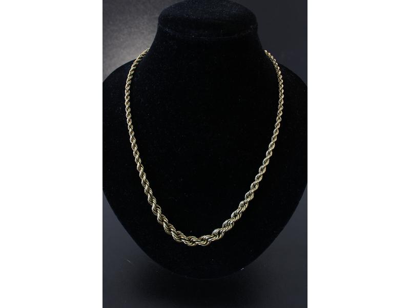 COLLIER corde en or jaune (14k)
