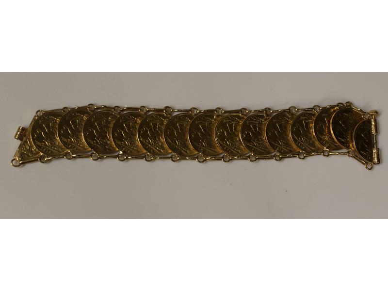 BRACELET en or jaune (18k), composé de 13...
