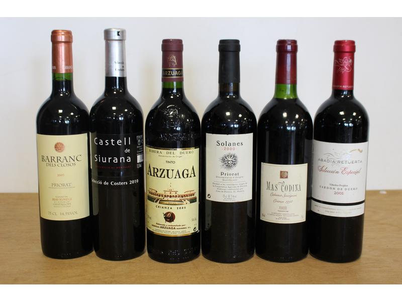 Lot de 6 blles de vins d'Espagne comprenant...