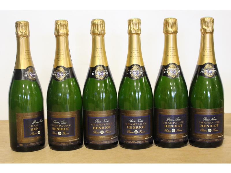 6 Blles Champagne HENRIOT "Rose noire" Brut...