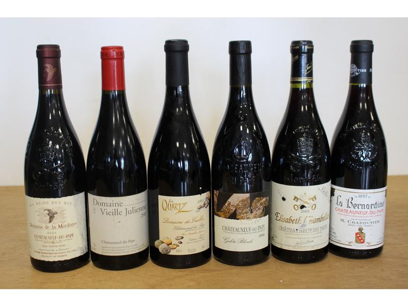Lot de 6 blles de CHÂTEAUNEUF DU PAPE comprenant...