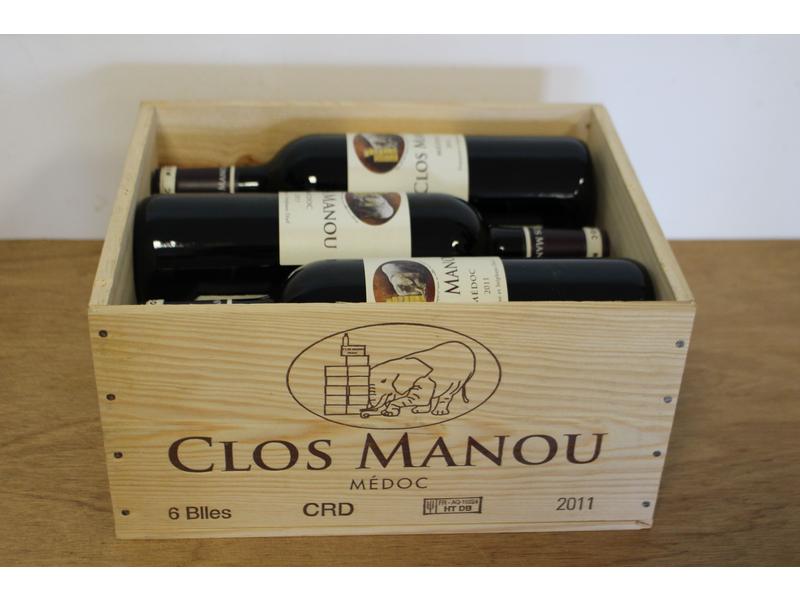 6 Blles CLOS MANOU Médoc 2011