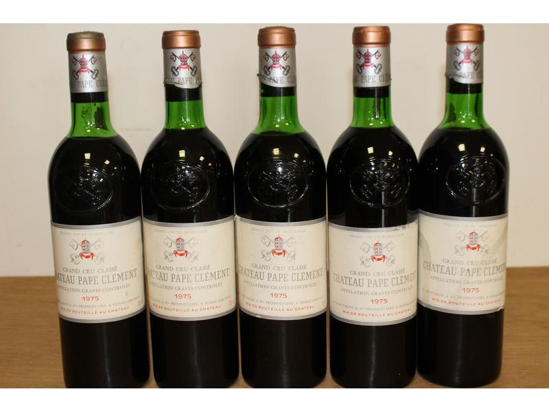 5 Blles CH. PAPE CLÉMENT Graves GCC 1975