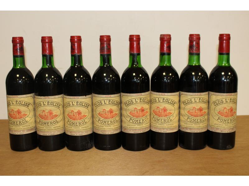 8 Blles CLOS L'ÉGLISE Pomerol 1979
