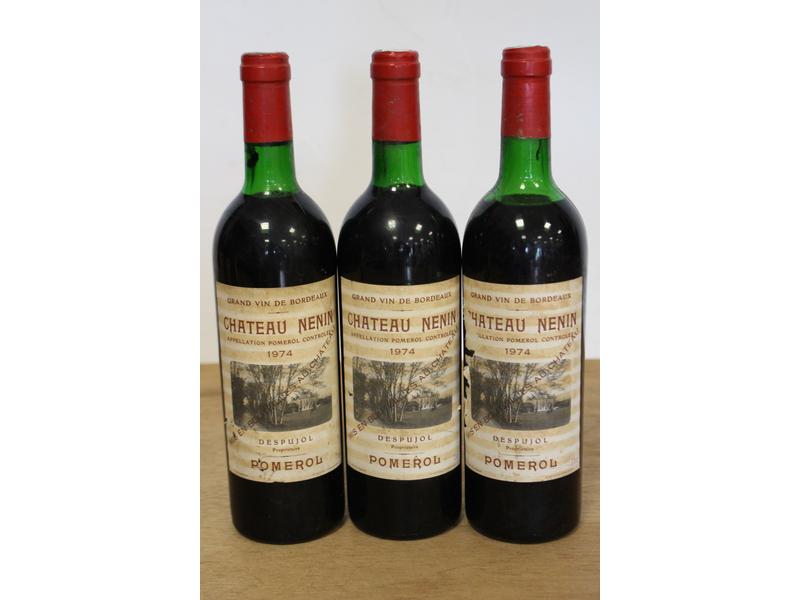 3 Blles CH. NÉNIN Pomerol 1974