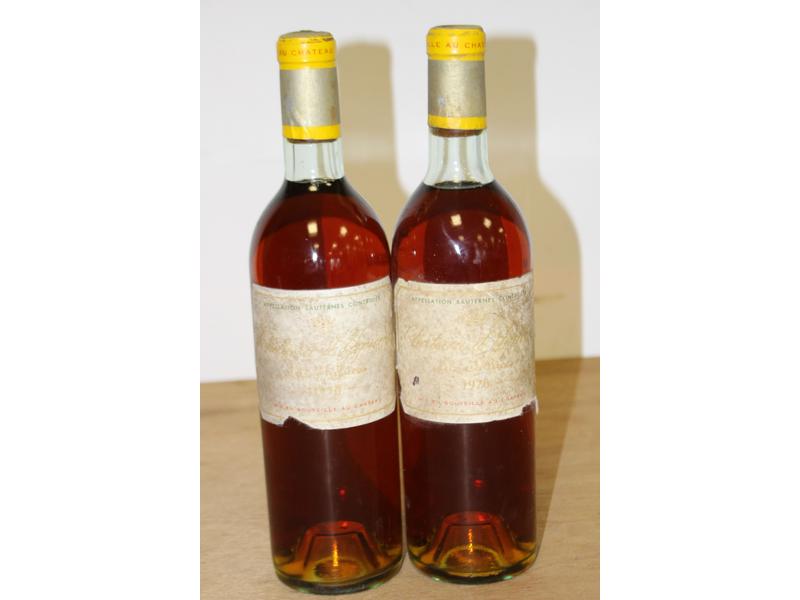 2 Blles CH. D'YQUEM 1er Cru Sup. Sauternes...