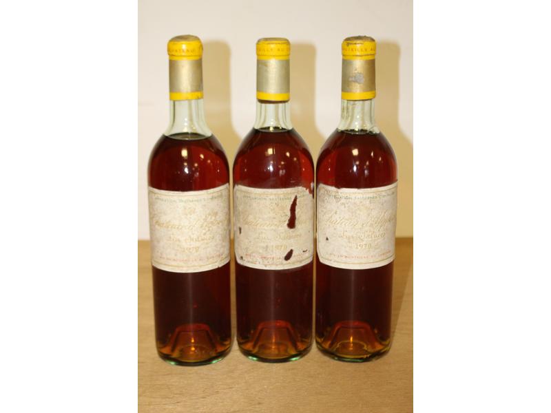 3 Blles CH. D'YQUEM 1er Cru Sup. Sauternes...