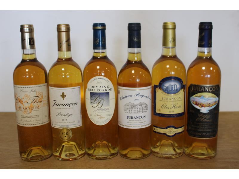 Lot de 6 blles de JURANCON liquoreux comprenant...
