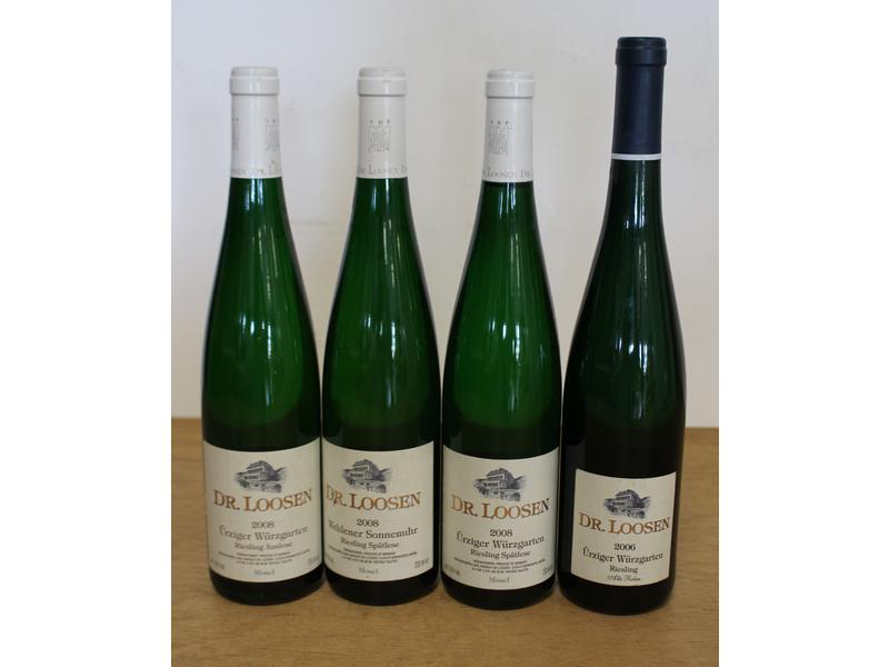 Lot de 4 blles de vin blanc allemand (Mosel)...