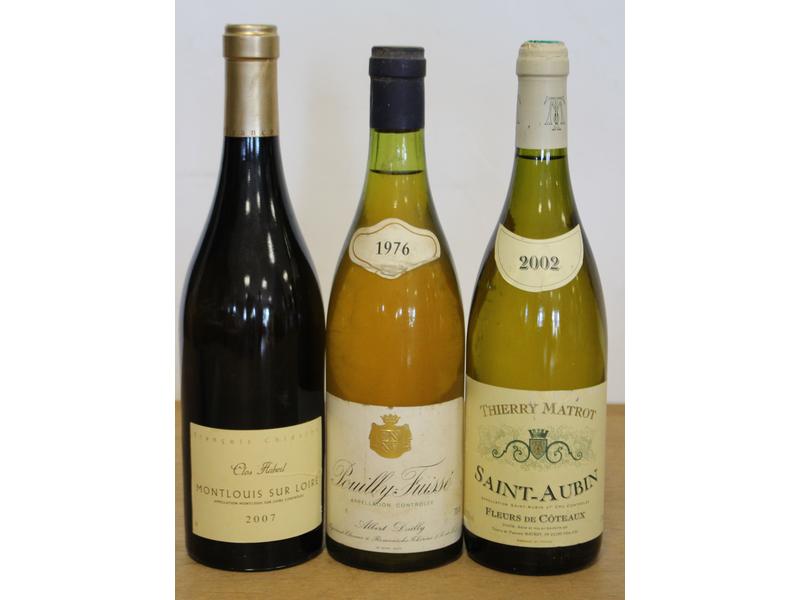 Lot dLot de 3 blles de vins blancs comprenant...