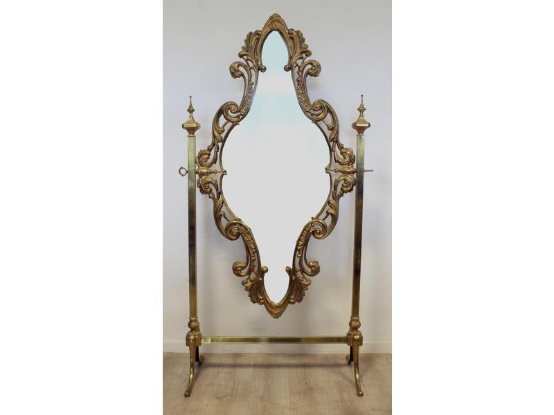 IMPORTANT MIROIR PSYCHE en bronze et laiton...
