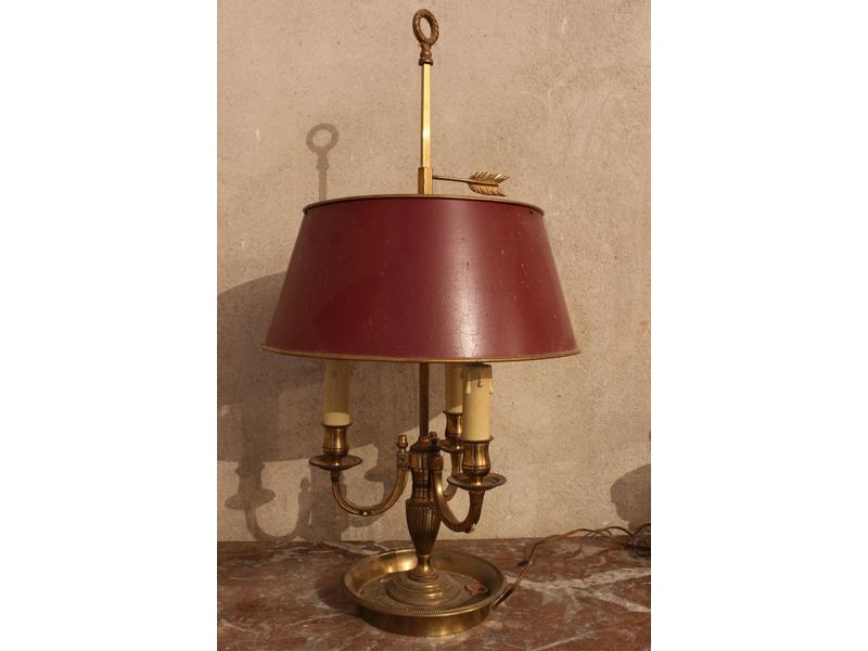 LAMPE BOUILLOTTE en bronze et laiton, à ...