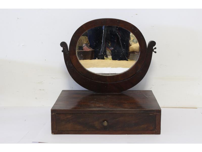 PETIT MIROIR DE TABLE en acajou et placage...