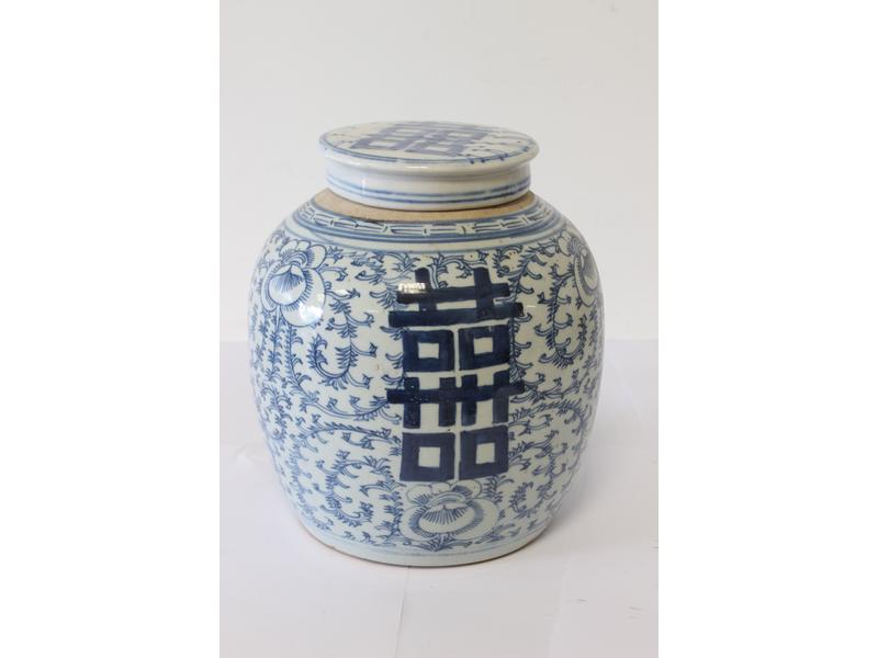 POT à gingembre couvert en porcelaine émaillée...
