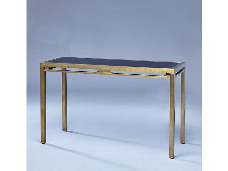 TABLE CONSOLE de forme rectangulaire en bronze...