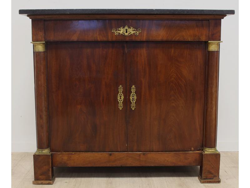 BUFFET rectangulaire en acajou et placage...