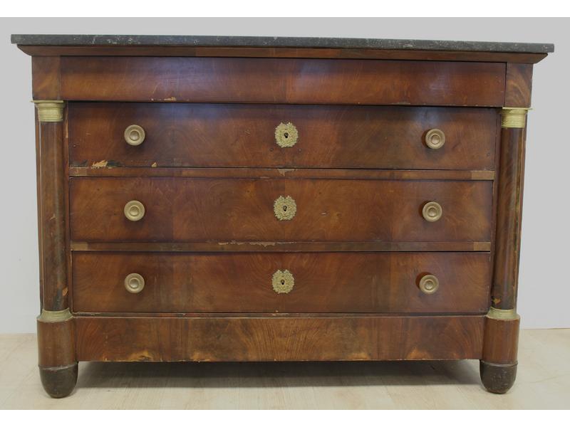 COMMODE rectangulaire en acajou et placage...
