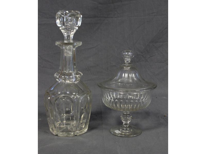 DRAGEOIR en cristal taillé de godrons sur...