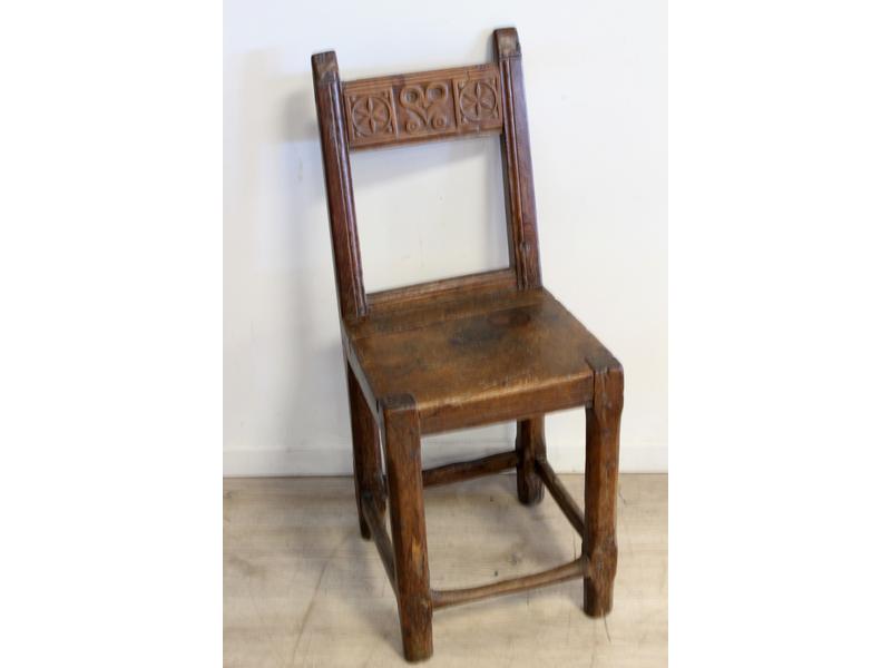 CHAISE rustique en pin et bois naturel, à...