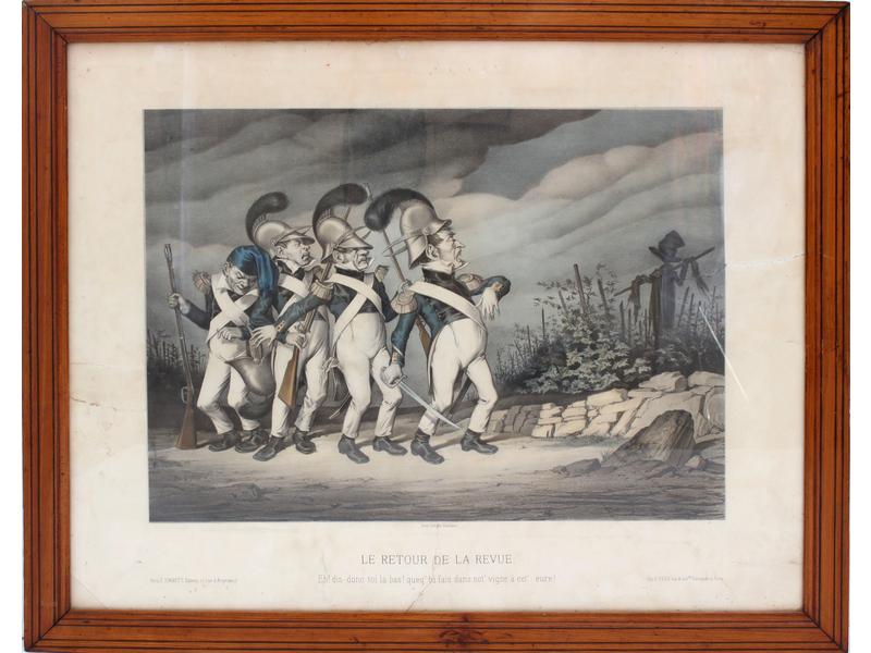 SUITE DE QUATRE LITHOGRAPHIES en couleurs,...