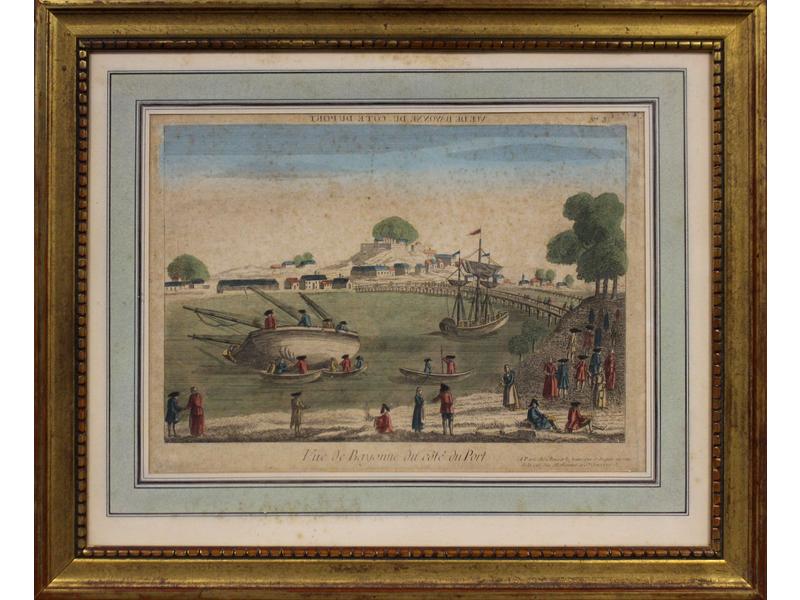 VUE D'OPTIQUE représentant la ville de Bayonne...