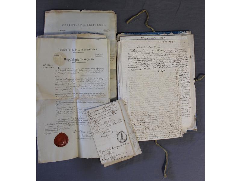 PETIT de MEURVILLE: dossier contenant  de...