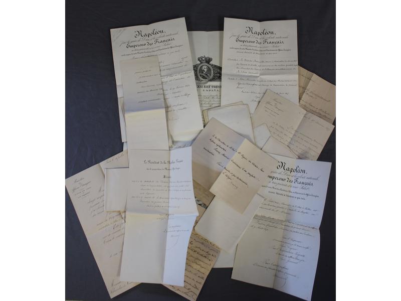 PETIT de MEURVILLE: Documents manuscrits...