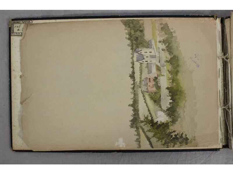 Album de croquis de format in-8 oblong (usagé,...