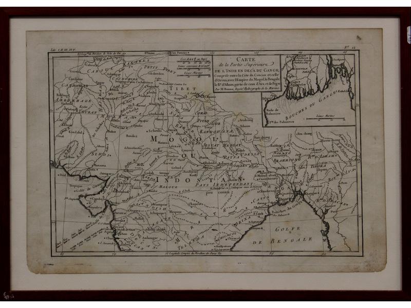 CINQ CARTES du XVIIIe siècle, gravées en...