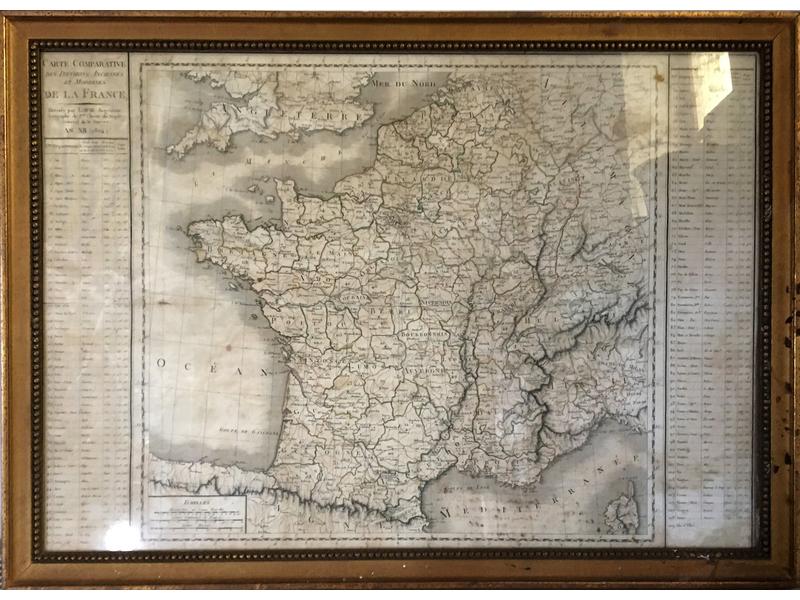 CARTE COMPARATIVE des divisions anciennes...