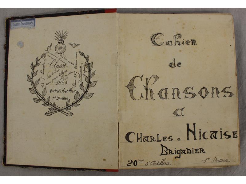 MANUSCRIT: Cahier de chansons de Charles...