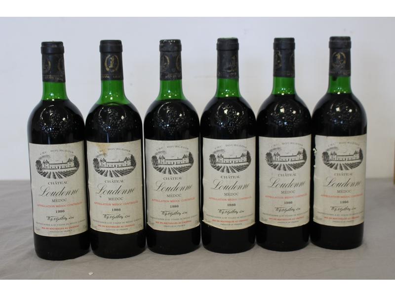 6 Blles CH. LOUDENNE Médoc CB 1986
