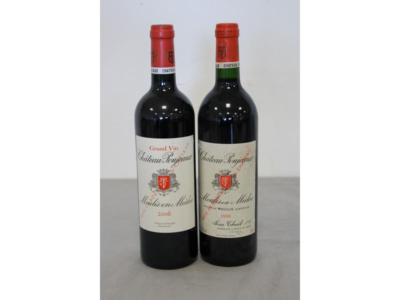 2 Blles CH. POUJEAUX Moulis : 1 blle de 2006,...