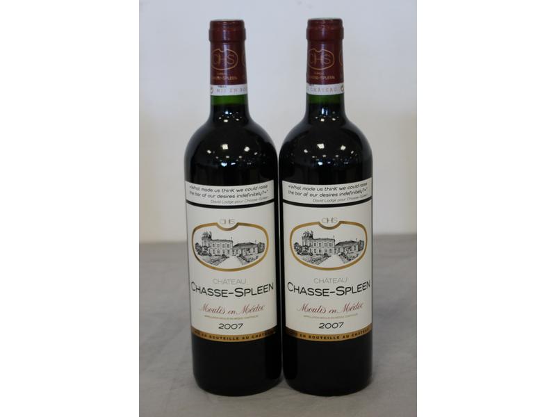 2 Blles CH. CHASSE SPLEEN Moulis 2007