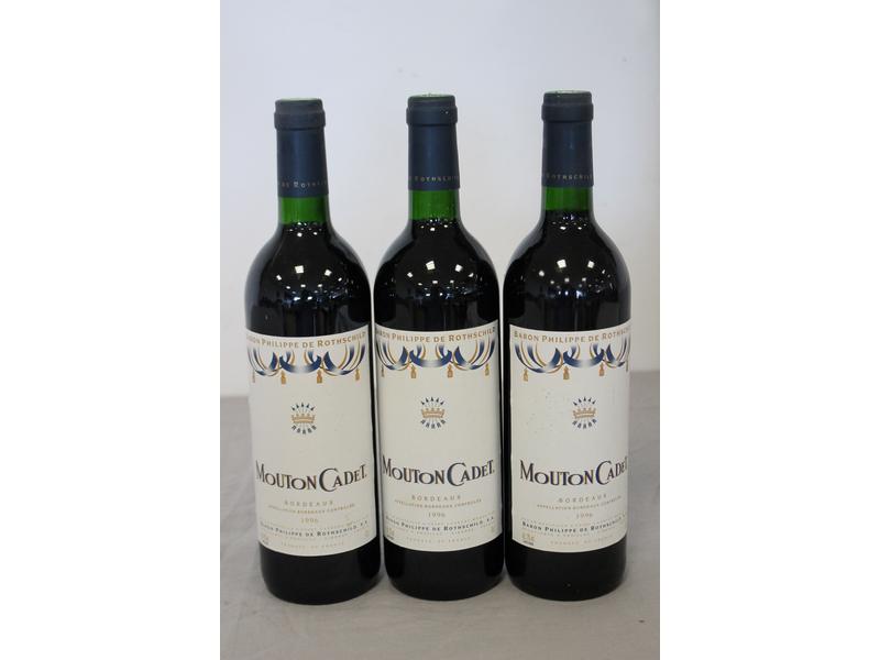 3 Blles MOUTON CADET Bordeaux mise nég. ...
