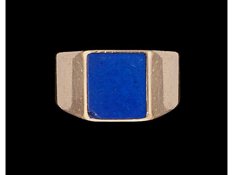 CHEVALIERE D'HOMME en or jaune (18K) ornée...