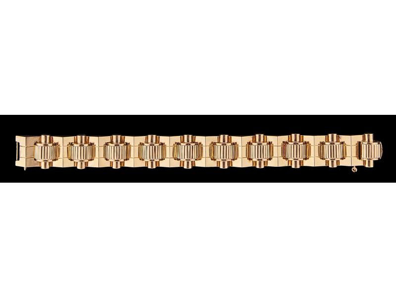 JOLI BRACELET en or jaune (18K) articulé...