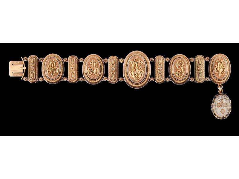 BRACELET en ors de couleurs (18K) à cinq...