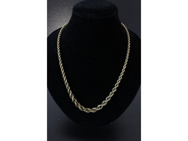 COLLIER corde en or jaune (14k)