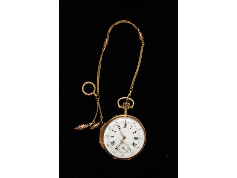 MONTRE DE GOUSSET chronomètre en or jaune...