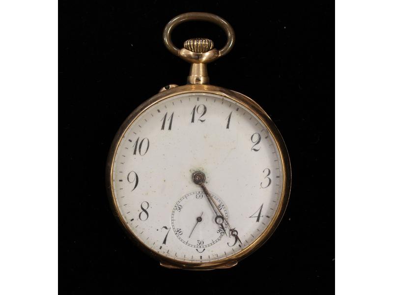 MONTRE DE GOUSSET en or jaune (18K) chiffré...