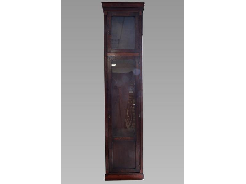 GRANDE VITRINE COLONNE en bois naturel ouvrant...