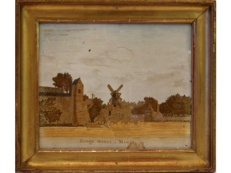 BRODERIE représentant le Baptème de Jésus...