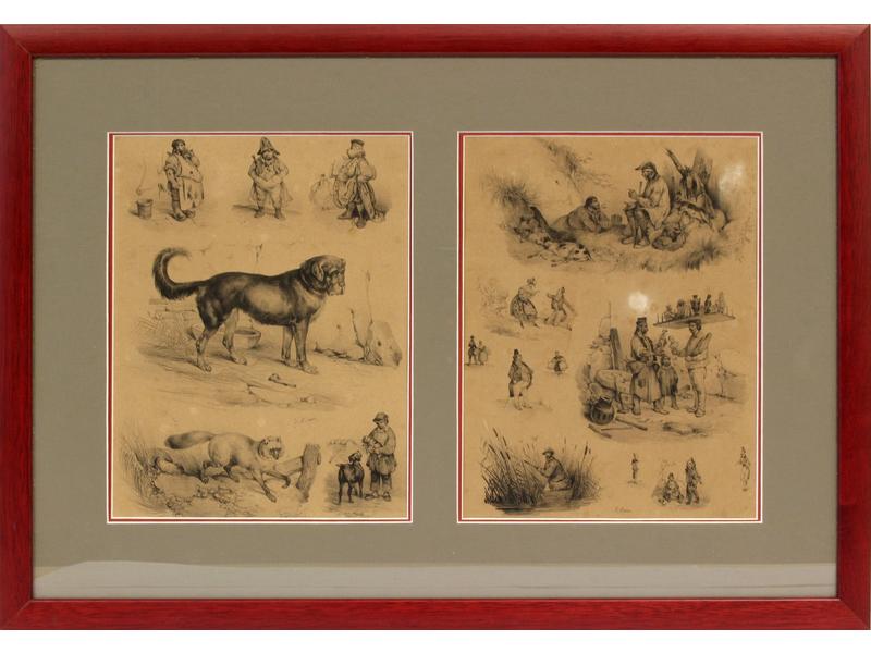 QUATRE GRAVURES représentant des caricatures...