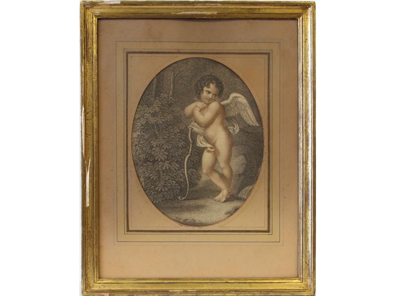 CINQ GRAVURES en couleurs comprenant: